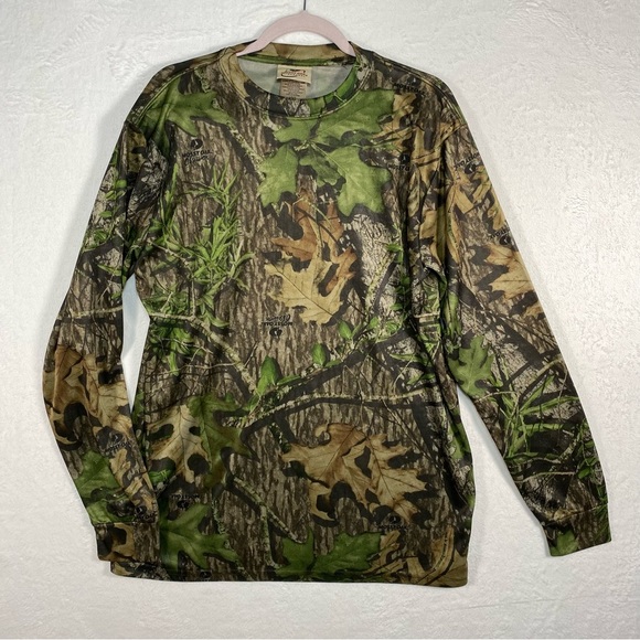 Mossy Oak Hunting Shirt Adult Large 42-44‎ Camo  Long Sleeve Gorpcore - Picture 1 of 9